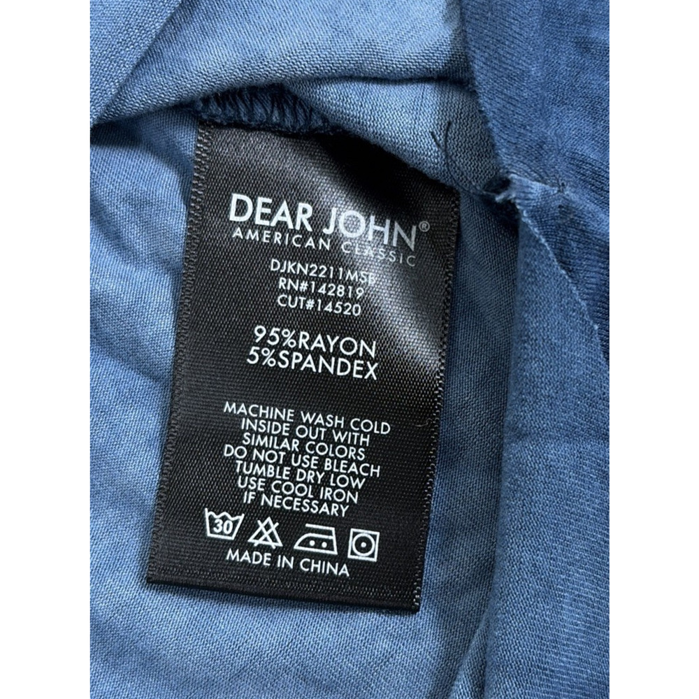 NWT Dear John Cold Shoulder Long Sleeve Top Large in Navy Blue Distressed Color - Picture 11 of 15